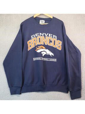 Vtg Denver Broncos 90s Lee Sport Crewneck Sweater Large